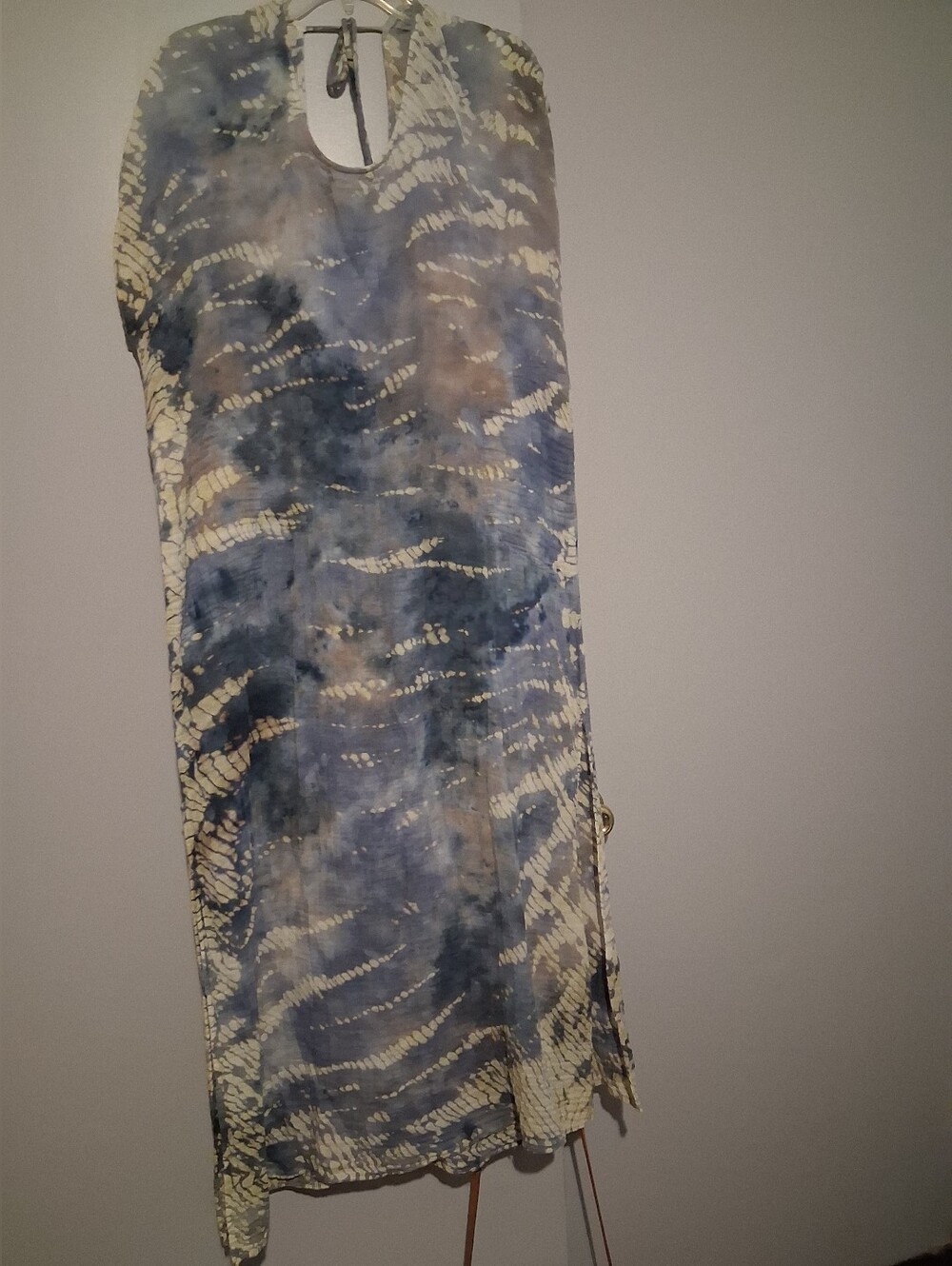 River + Sky Blue and Cream Tie-Dye Maxi Dress